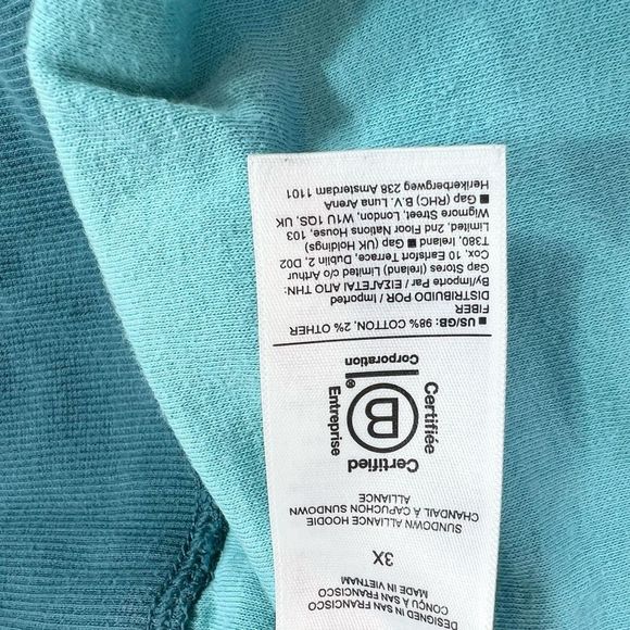 Athleta Sundance Alliance Womens 3X Blue Green Long Sleeved Hooded Pullover - Picture 7 of 11